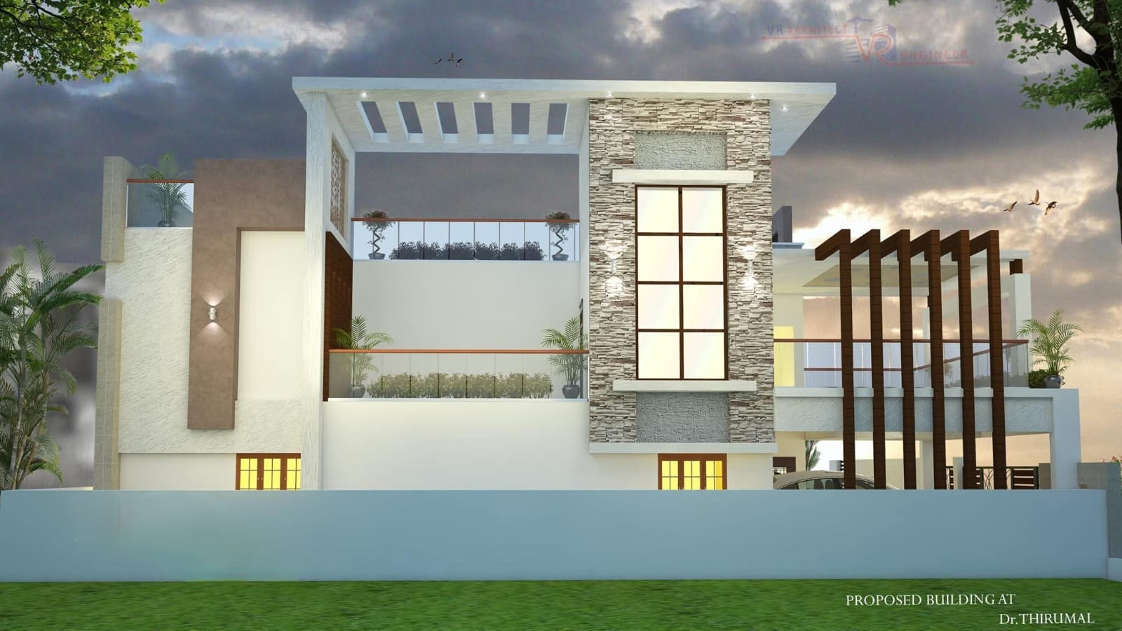 Custom Residential House 3D Elevation Design